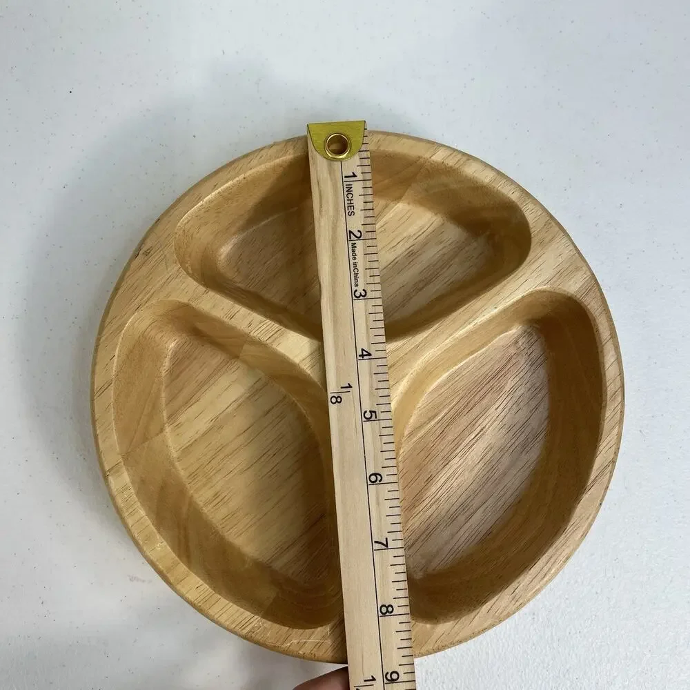 DANSK‎ Scandanavian TEAK MCM Teak Wood Divided Candy Nut Dish Tray Bowl